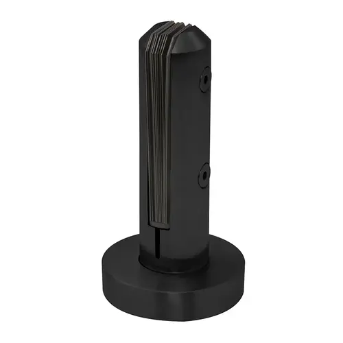 Matte Black Low Profile Round One-Piece Surface Mount Frameless Windscreen Clamp Matte Black Low Profile Round One-Piece Surface Mount Frameless Windscreen Clamp