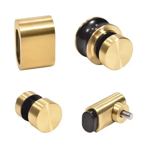Satin Brass Replacement Rollers, Fixed Panels, Wall Bracket & Stopper for Tofino Sliding Shower Door System Satin Brass Replacement Rollers, Fixed Panels, Wall Bracket & Stopper for Tofino Sliding Shower Door System