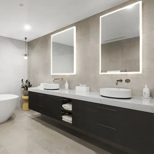 Outer Etched LED Mirror 24"x36" (Vertical or Horizontal Mount) Outer Etched LED Mirror 24"x36" (Vertical or Horizontal Mount)