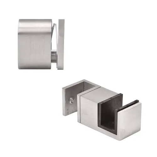 Brushed Stainless Steel Replacement 90 Degree Accessory Kit & Bottom Guide for Tofino Sliding Shower Door System Brushed Stainless Steel Replacement 90 Degree Accessory Kit & Bottom Guide for Tofino Sliding Shower Door System