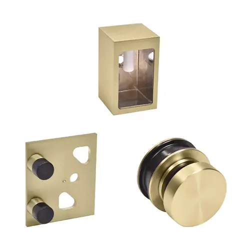Brushed Bronze Replacement Rollers, Wall Bracket & Stopper for Brixen Sliding Shower Door System