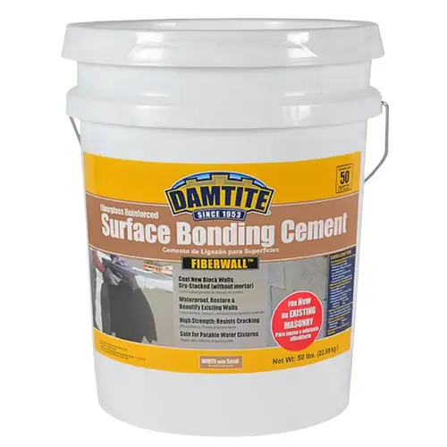 FiberWall 0 Surface Bonding Cement, White, Powder, 50 lb Pail FiberWall 0 Surface Bonding Cement, White, Powder, 50 lb Pail