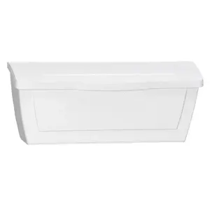 PRO-DF P55000 Small Mailbox, 440 cu-in, Plastic, Textured, White, 15-1/2 in W, 4.13 in D, 6-1/2 in H