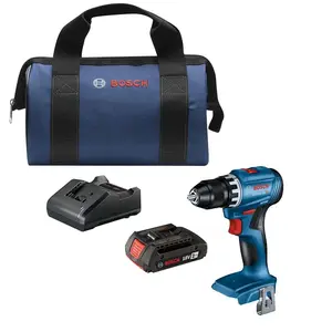 Bosch GSR18V-400B22 Cordless Drill Kit, Battery Included, 18 V, 2 Ah, 1/2 in Chuck, Keyless Chuck