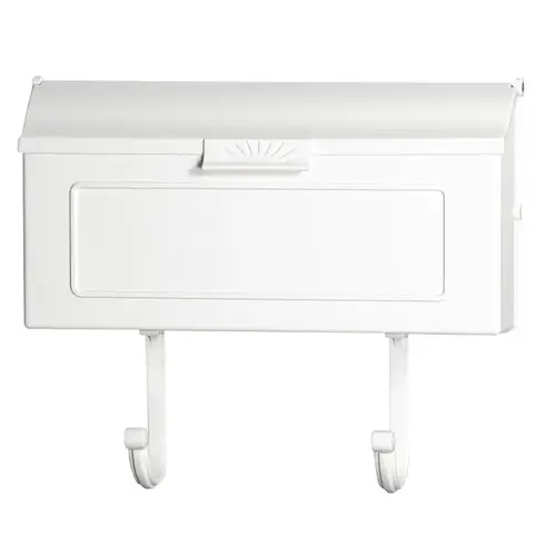 Standard Mailbox, 500 cu-in, Aluminum, Powder-Coated, White, 16 in W, 4 in D, 13 in H Standard Mailbox, 500 cu-in, Aluminum, Powder-Coated, White, 16 in W, 4 in D, 13 in H