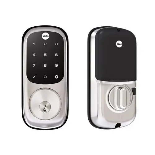 Assure Touchscreen Deadbolt with ZigBee Satin Nickel Finish Assure Touchscreen Deadbolt with ZigBee Satin Nickel Finish
