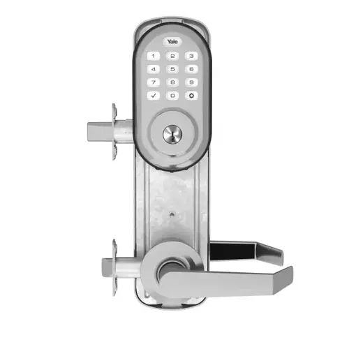 Assure Lock Push Button Stand Alone Norwood Interconnected Lockset and Deadbolt Satin Nickel Finish