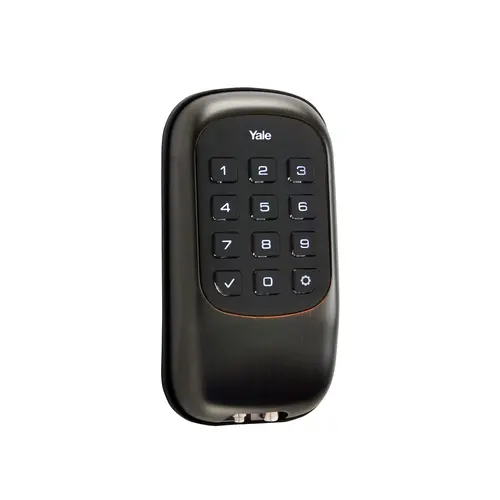 Keyless Push Button Deadbolt with Z-Wave Oil Rubbed Bronze Permanent Finish Keyless Push Button Deadbolt with Z-Wave Oil Rubbed Bronze Permanent Finish