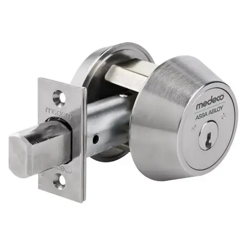 Double Cylinder Maxum Commercial Deadbolt Lock with 1" Faceplate, 2-3/8" Backset, and Medeco 6 Pin FB Keyway Oil Rubbed Bronze Finish