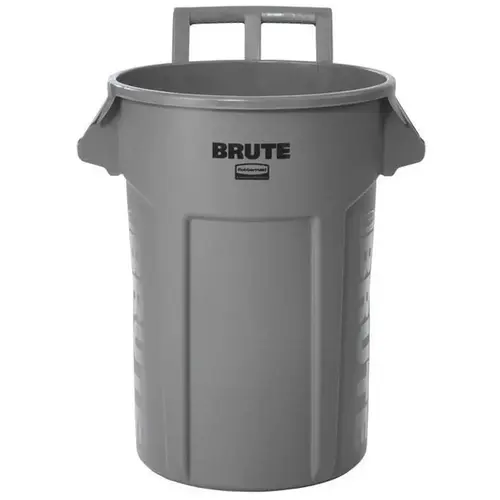 Vented Wheeled Brute Container 32 Gal Gray - pack of 6 Vented Wheeled Brute Container 32 Gal Gray - pack of 6