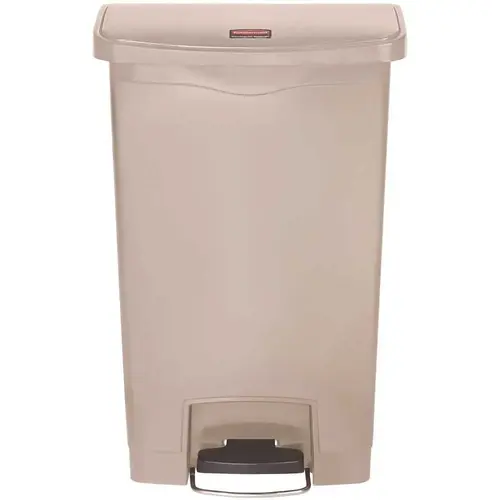 Slim Jim Step-On 13 Gal. Beige Plastic Front Step Trash Can Slim Jim Step-On 13 Gal. Beige Plastic Front Step Trash Can