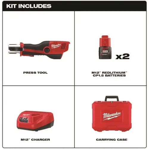 1/2 to 1-1/4" Capacity Cordless Press Tool 1/2 to 1-1/4" Capacity Cordless Press Tool