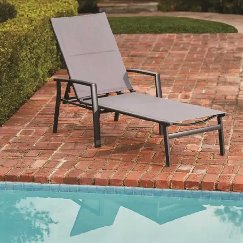 Santorini Aluminum Padded Sling Chaise Lounge Chair