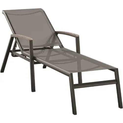 Santorini Aluminum Sling Chaise Lounge With Polywood Accent Arms Santorini Aluminum Sling Chaise Lounge With Polywood Accent Arms