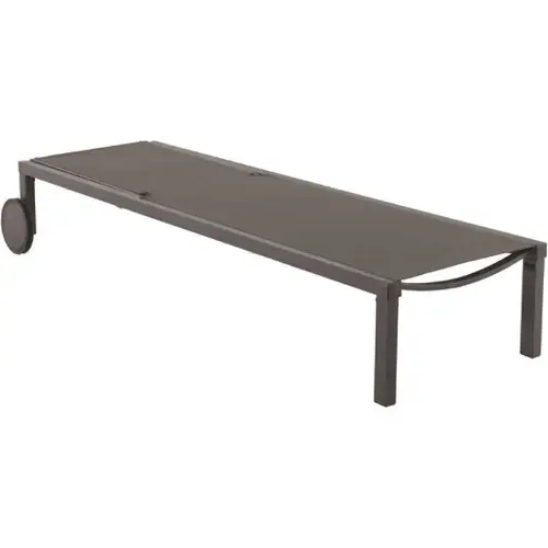 Santorini Aluminum Sling Chaise Lounge Chair With Wheels