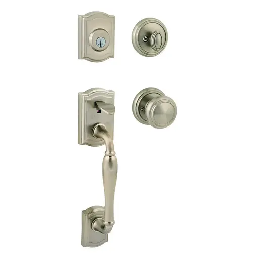 Complete Wesley By Alcott RDB Handleset with RCAL Latch, RCS Strike, and Smart Key in New Box Satin Nickel Finish Complete Wesley By Alcott RDB Handleset with RCAL Latch, RCS Strike, and Smart Key in New Box Satin Nickel Finish
