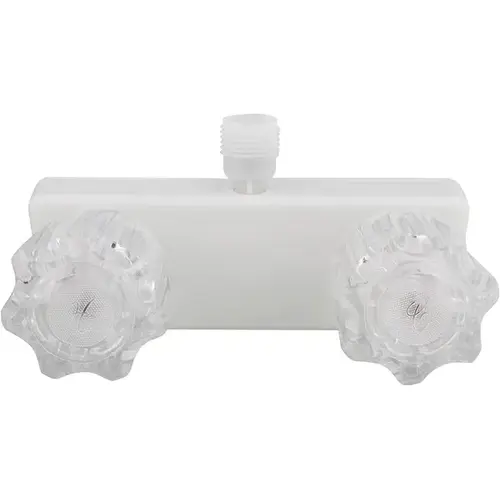 4 in. Non-Metal Shower-Only - White with 2 Handles