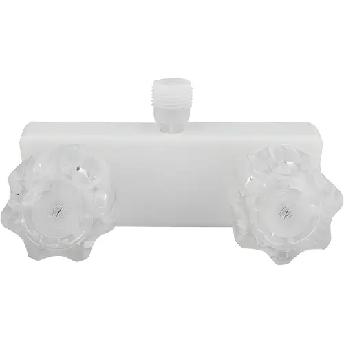 4 in. Non-Metal Shower-Only - White with 2 Handles 4 in. Non-Metal Shower-Only - White with 2 Handles