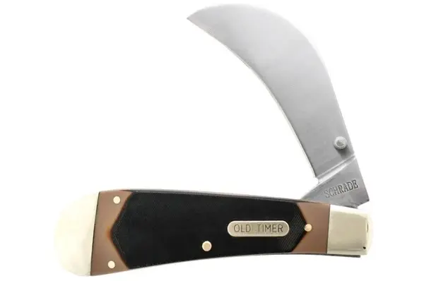 AMERICAN OUTDOOR BRANDS PRODUCTS CO Old Timer Hawkbill Pruner Pocket Knife with Liner Lock 216OT AMERICAN OUTDOOR BRANDS PRODUCTS CO Old Timer Hawkbill Pruner Pocket Knife with Liner Lock 216OT