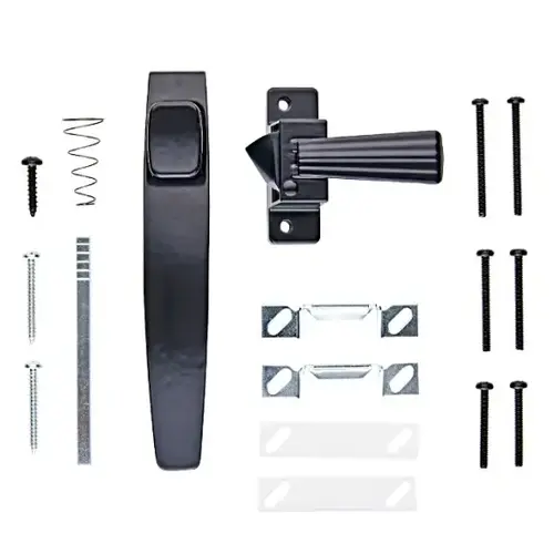 Free Hanging Push Button Latch - Black