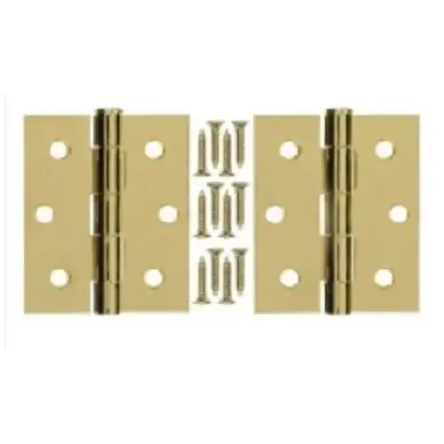 3" x 2-1/2" SQ Hinge 2/pk - Polished Brass