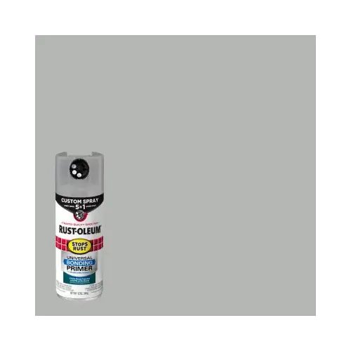 Stops Rust Custom Spray 5-in-1 Universal Bonding Primer Aerosol, Flat Gray, 12 oz. Stops Rust Custom Spray 5-in-1 Universal Bonding Primer Aerosol, Flat Gray, 12 oz.