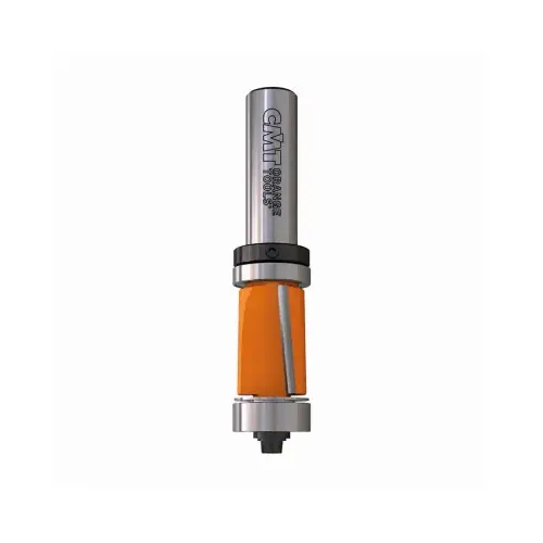 Flush Trim Router Bit with Double Bearing, 1 In. Cutting Length, 1/2 In. Shank