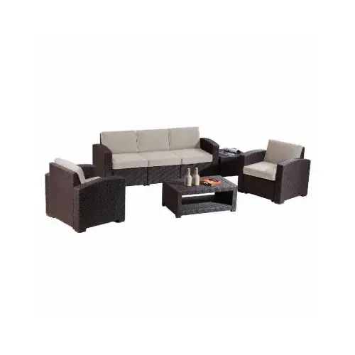5-Pc. Bermuda Cushioned Seating Set, Chocolate Frames, Sofa, 2 Chairs, 2 Tables 5-Pc. Bermuda Cushioned Seating Set, Chocolate Frames, Sofa, 2 Chairs, 2 Tables