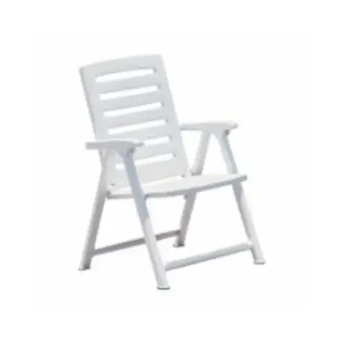 San Marino Folding Arm Chair, White Plastic San Marino Folding Arm Chair, White Plastic
