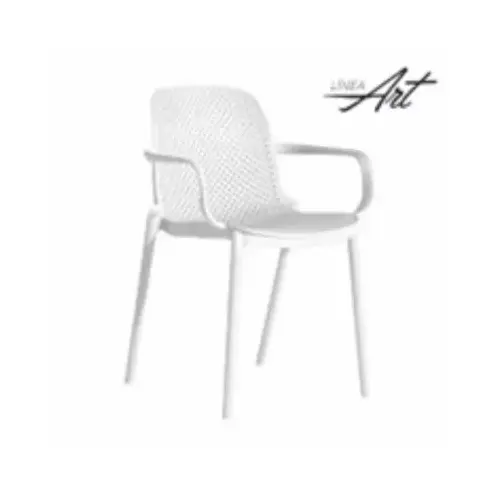 Art Berlin Arm Chair, White Plastic