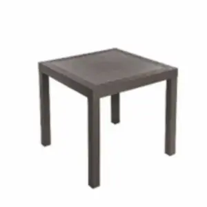 CMT COMMERCE LLC 9000002565 Rattan-Look Side Table, Brown Plastic, 31 In. Square