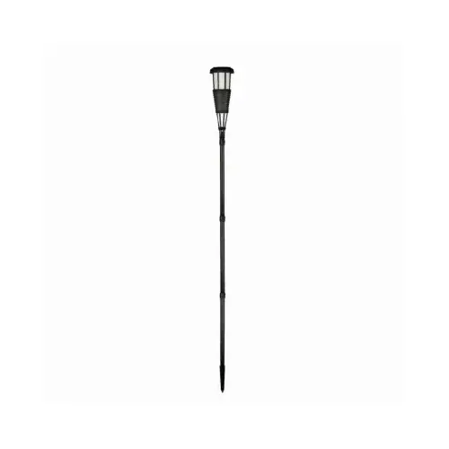 Solar Flickering Flame Tiki Torch, Plastic with Frosted Lens, 62 In. High