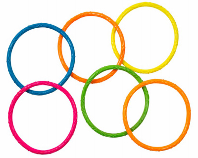 Aqua Leisure AQW12997 Dive Rings Pool Toy, Neon Colors, 6-Pk.