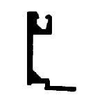 CRL-U.S. Aluminum M74111 Glass Stop for 1" Glass Door Header, Clear Anodized - 21'-2" Stock Length