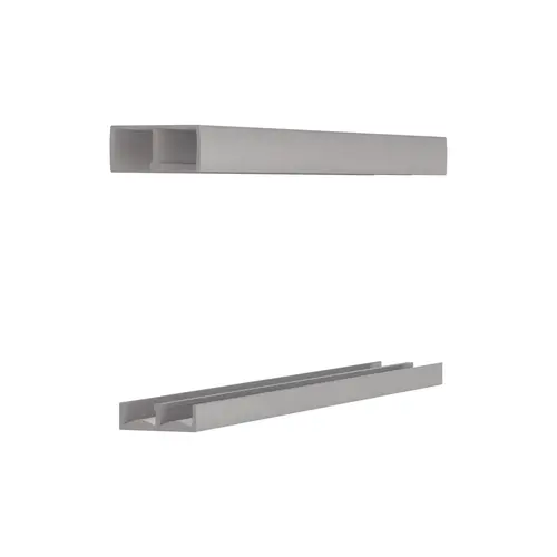 Plastic Door Track Assembly No. 3 for 1/4" Door 6 ft L, Gray Plastic Door Track Assembly No. 3 for 1/4" Door 6 ft L, Gray