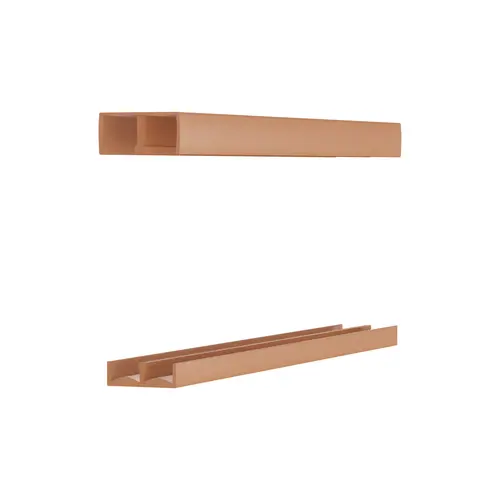 Plastic Door Track Assembly No. 3 for 1/4" Door 6 ft L, Tan Plastic Door Track Assembly No. 3 for 1/4" Door 6 ft L, Tan
