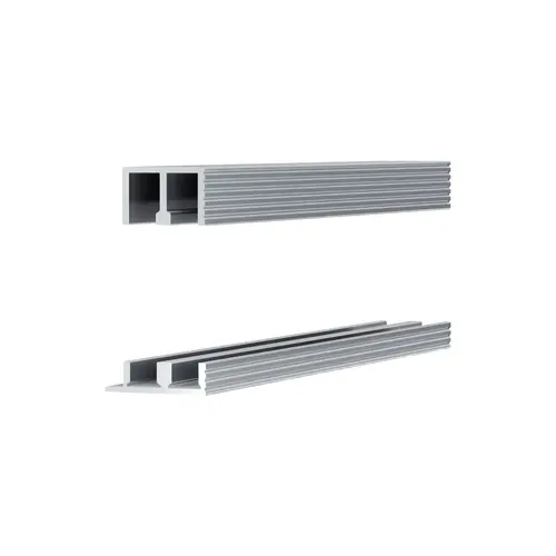 Sliding Door Track Assembly No. 8 4 ft L, Mill Aluminum Sliding Door Track Assembly No. 8 4 ft L, Mill Aluminum