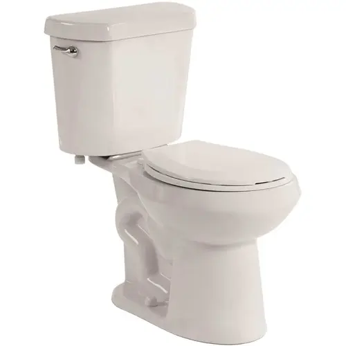 2-Piece All-In-One 0.8 GPF Ultra-High Efficiency Single Flush ADA Elongated Toilet In White 2-Piece All-In-One 0.8 GPF Ultra-High Efficiency Single Flush ADA Elongated Toilet In White