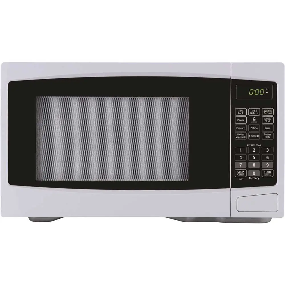 Seasons 1.1 Cf White Microwave With Child Resistance Oven Door EM031MNN-X1-CL