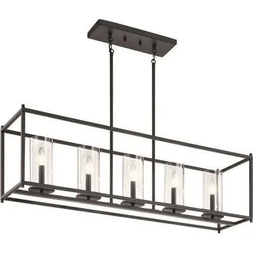 Crosby 5-Light Linear Indoor Chandelier (Chrome)