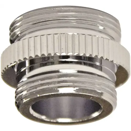 3/8"-18 Ipsm X 55/64"-27m Snap Coupling Dishwasher Aerator Adapter Chrome 3/8"-18 Ipsm X 55/64"-27m Snap Coupling Dishwasher Aerator Adapter Chrome