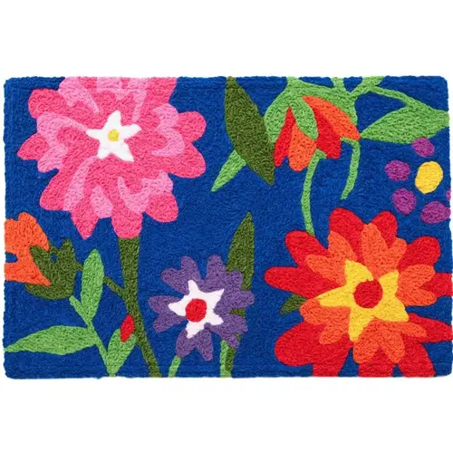Accent Rug 20" W X 30" L Multi-color Backyard Garden Polyester Multi-color