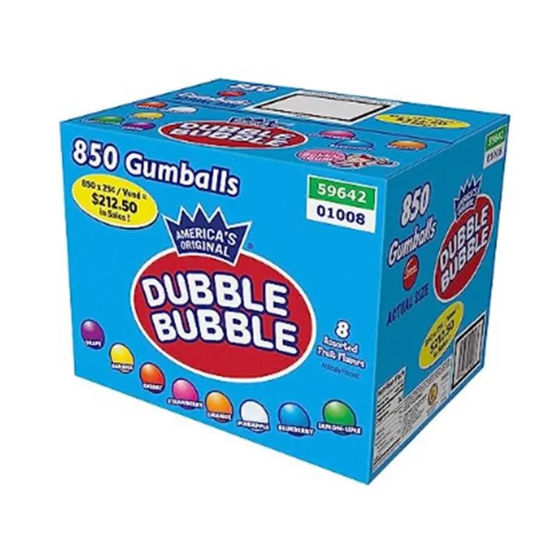 Double/Bubble Gumballs Americas Original Assorted 1 pack 850 ct TRI91008