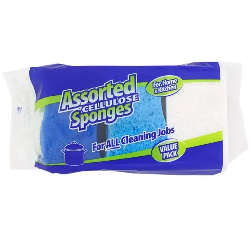 Sponge zz Medium Duty For All Purpose Assorted - pack of 18 Sponge zz Medium Duty For All Purpose Assorted - pack of 18