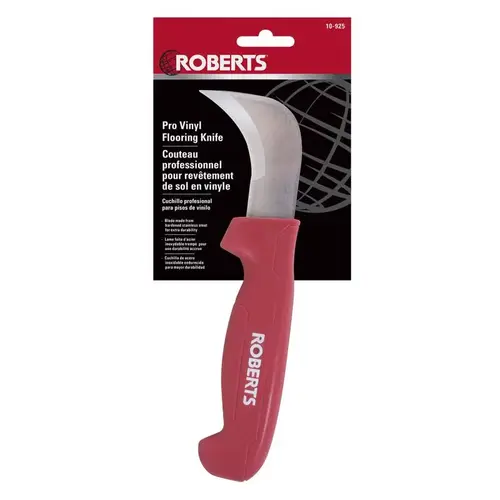 Flooring Knife 3.70" H Metal/Plastic Red/Silver