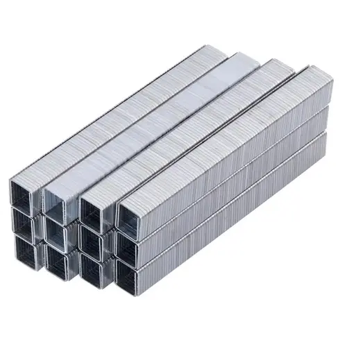 Spec Ops Heavy-Duty Staple, 2.7 in W Crown, 1/2 in L Leg, Steel, Galvanized Silver