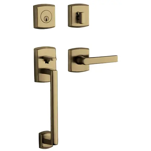 Soho Sectional Right Hand Single Cylinder Tubular Handleset Antique Brass Finish Soho Sectional Right Hand Single Cylinder Tubular Handleset Antique Brass Finish