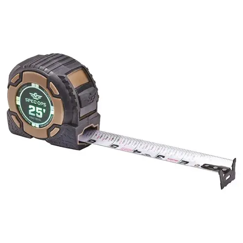 Tape Measure 25 ft. L X 3.3" W Black