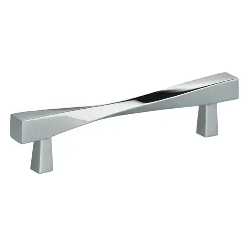 4-5/8" Center to Center Modern Twisted Cabinet Pull Bright Chrome Finish 4-5/8" Center to Center Modern Twisted Cabinet Pull Bright Chrome Finish