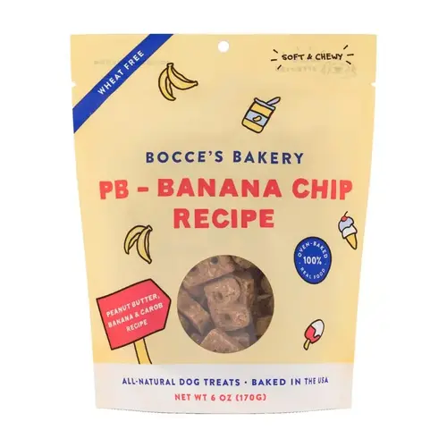 Chews PB Banana Chip For Dogs 6 oz Chews PB Banana Chip For Dogs 6 oz